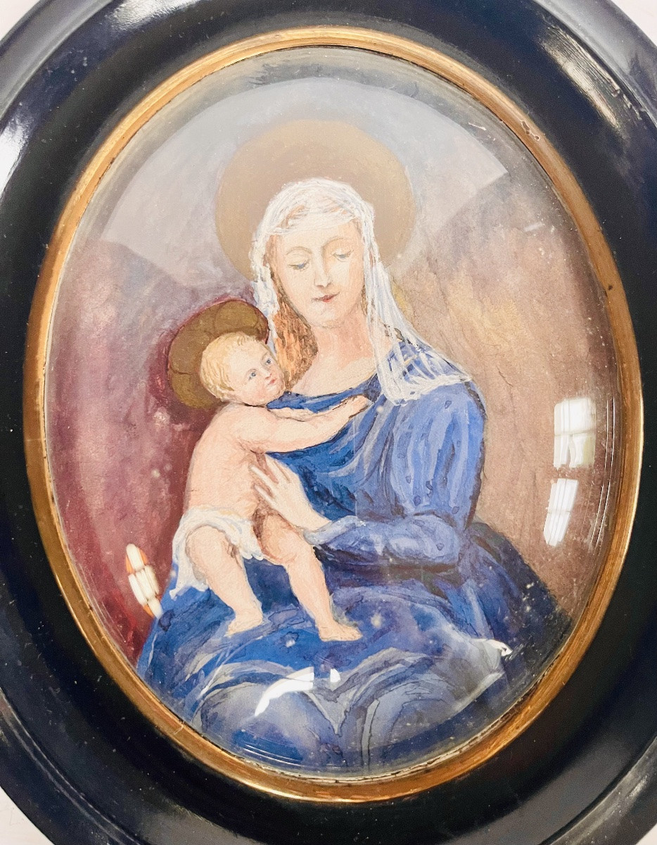 Watercolor Of The Virgin And Child Jesus -photo-4